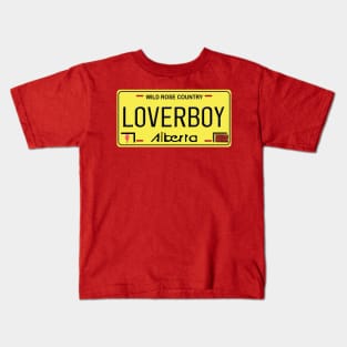 Loverboy - Calgary, Alberta License Plate Kids T-Shirt